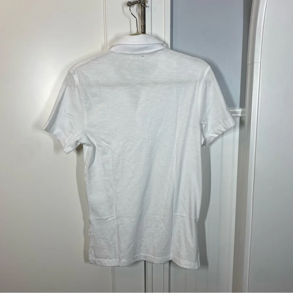 J. Crew factory Men's Short Sleeve Slub Jersey‎ Pocket Polo Shirt  White Size xs